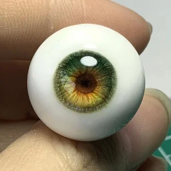 1/3 de 1/4 BJD Olhos 14mm 16mm Grama Verde Eyesball 1 Par