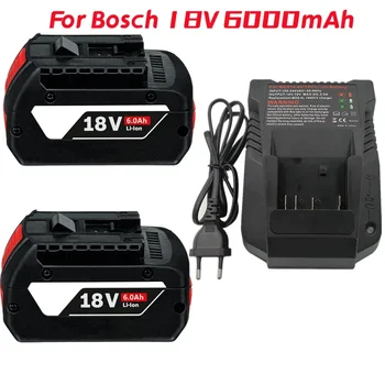 1-3PSC 18V Bateria Para Bosch GBA 18V 6.0 Ah Lítio BAT609 BAT610G BAT618 BAT618G 17618-01 BAT619G BAT622 SKC181-202L +carregador