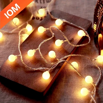 10M USB/Bateria Bola de Energia LED Luzes de corda Garland Luzes da Lâmpada Exterior do Casamento de Jardim de Fadas Luzes de Decoração de Natal