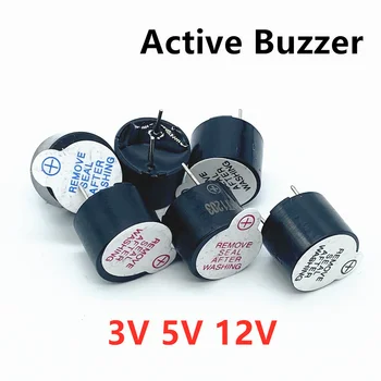 10PCS 3v 5v 12v Active Campainha Magnético Longo de um Contínuo Bip 12*9.5 mm novo e original