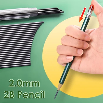 1Set 2.0 mm Mecânicos de Lápis Com Refil Para Escrever Esboço de Pintura, de Papelaria