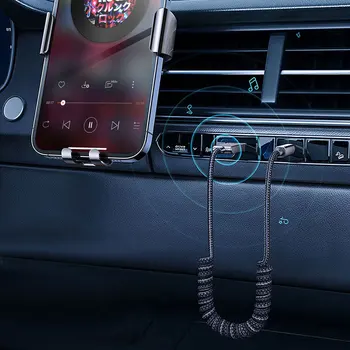 1pc Carro de Ligação Automática de Linha de 3,5 mm AUX de Carro Adaptador de Auto Acessórios para Carro Universal Bluetooth 5.0 de Áudio do Receptor de Música sem Fios