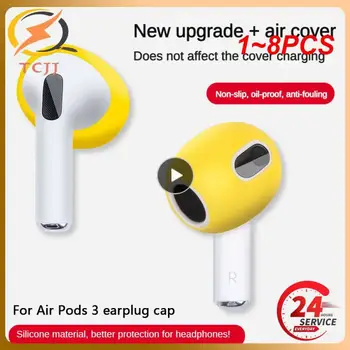 1~8PCS para 3 tampões de Ouvido de Silicone Cobre [Ajuste, no Caso] Anti-Derrapante Earbud Cobre Acessórios De 2021 Para a 3ª
