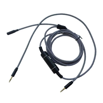 3,5 mm de bate-Papo Link Pro cabo Cabo Cabo Adaptador de Áudio de Substituição de Redução de Ruído de Nylon Trançado de Jogos Cabo Extra Longo