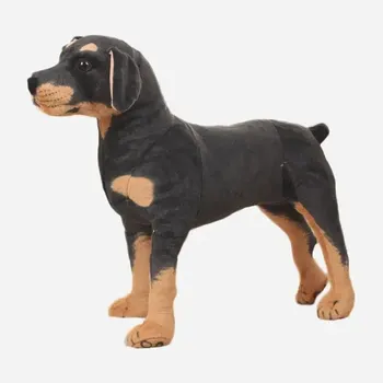 32cm Realistas Cão de Pelúcia Realistas de Animais Empalhados Rottweiler Cão de Pelúcia Crianças Brinquedos de Presente Para as Crianças