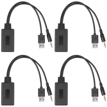 4X de Carro sem Fios Bluetooth Módulo de Música Adaptador Auxiliar Receptor de Áudio Aux USB de 3,5 Mm Soquete Para Bmw E90 E91 E92 E93