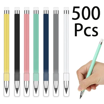 500Pcs Apagável Lápis Inkless Escrever de Lápis, a Redação a Lápis Eterno Lápis com Borracha de Esboços a Lápis Lápis para Sempre