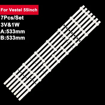 533mm luzes Led strip para Vestel 55inch 7+8led SVV550AK7-UHD-7LED-UM VES550UNDL 55AO6USB 55UA8300 VES550QNDS-2D-N12 SVV550AJ9