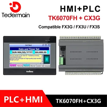 7 Polegadas Touch Panel Monitor Coolmay HMI E CX3G Series PLC, painel de Controlo Industrial do Terno