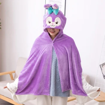 Anime japonês de Flanela Cobertor Manto com Capuz Quente Menina Cosplay Cobertor Presentes de Aniversário para Menina Shelliemay Stellalou Único Roxo