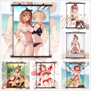 Atelier Ryza Reisalin Stout Klaudia Anime Mangá HD de Impressão de Parede do Poster de Deslocamento