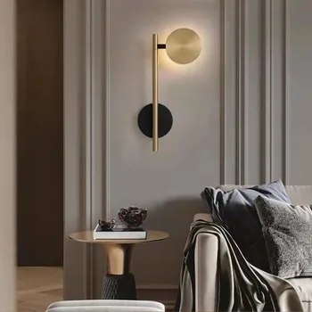 Cabeceira lâmpada de parede LED 12W quarto a luz de luxo de design criativo lâmpada de parede moderna e minimalista, sala de estar de plano de fundo lâmpada de parede