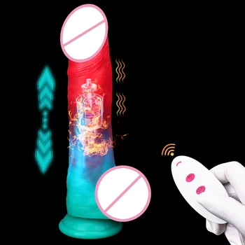 Colorido Sem Fio, Empurrando O Vibrador Vibrador Falso Pênis Ponto G Clítoris Estimulação Erótica Produtos De Brinquedos Sexuais Para As Mulheres Prazer