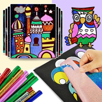 DIY Cartoon Mágico de Transferência de Pintura, Artesanato para Crianças de Artes e Artesanato de Brinquedos para Crianças Criativas de ensino Aprendizagem de Desenho Brinquedos
