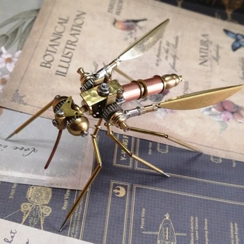 DIY Steampunk Insetos Mecânicos Montagem Metálica Pouco Mosquito Modelo de Kits de Ornamentos feitos à mão em 3D Puzzels Brinquedo para Crianças para Adultos