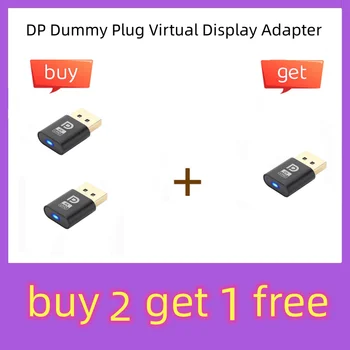 DP Dummy Plug Virtual Adaptador de vídeo EDID Sem cabeça Emulador de 4K DP Displayport vídeo Virtual de Acessórios Para Placa de Vídeo