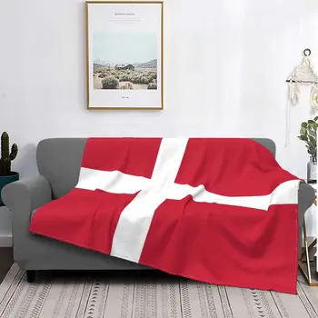 Dinamarca Bandeira dinamarquesa Patriótica Cobertores de Lã de Decoração do País, Unidos Quente Lançar um Cobertor para Cama Quarto Colchas