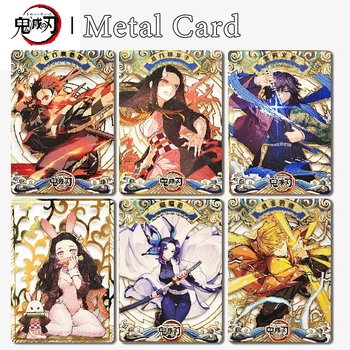 Diy Demon Slayer Cartão De Metal De Personagens De Anime Kamado Nezuko Agatsuma Zenitsu Kamado Nanjirou Coleção De Cartão De Presente De Natal