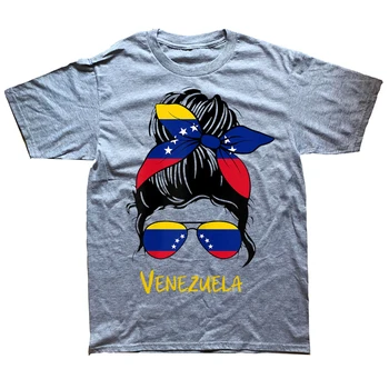 Engraçado Venezuelano Menina Venezuela T-Shirt de Verão, o Estilo Gráfico de Algodão Streetwear Manga Curta Presentes de Aniversário T-shirt Mens Vestuário