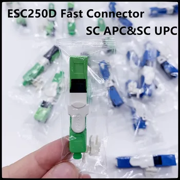 FTTH Conector Rápido ESC250D Conector Rápido SC APC & SC UPC Único-Modo de Fibra Óptica Conector Rápido FTTH Conector APC UPC