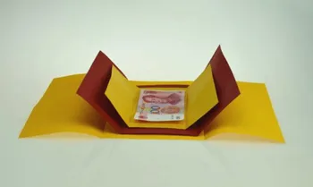 Fazer dinheiro Envelope (Três vezes) Truque de Mágica Comédia Close-Up Magic Adereços projeto de lei de Alteração Magie Envelope Mágico Profissional