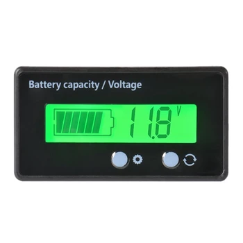 Impermeável 12/24/36/48V LCD Bateria acidificada ao Chumbo e Bateria de Lítio de Capacidade do Testador de Tensão Medidor de Monitor de Verde Luminoso para Vehi