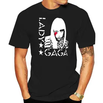 Item Quente Lady Gaga - Vermelho Parafuso (Preto) Concerto Pop Cool Design De T-Shirt Gráfico