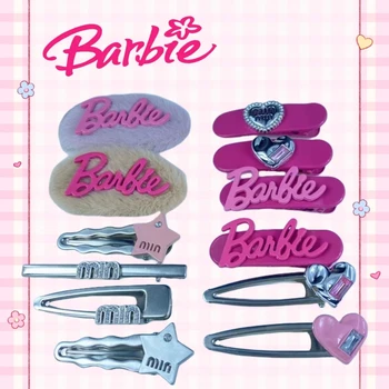 Kawaii Barbie de Cabelo Anel de Anime Bonito dos desenhos animados Acessórios de Cabelo, Emissão de Cartão cor-de-Rosa Enfeites de Doces Harajuku Y2k Gancho de Cabelo Corda 12pcs