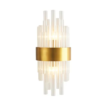 Lâmpada de parede de Cristal de Ouro Moderno, Interior de Parede de Luz para o Quarto de Cabeceira Decoração Sala de estar Candeeiro LED Lâmpada do Banheiro