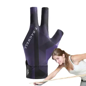Mesa de bilhar Luvas de Três dedos de Bilhar Dedo Luvas Anti-derrapante Absorver o Suor Respirável Mão Esquerda Proteção Homens de Sinuca, Esportes