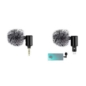 Microfone Ajustável Mini Microfone Microfone Portátil Telemóvel Microfone Para Smartphone (3,5 Mm)