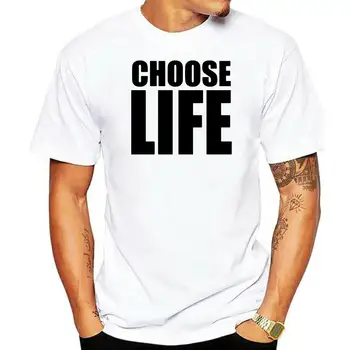 Moda verão T-shirt Asiático de Impressão de Tamanho Hipster George Michael Escolher a Vida de manga Curta Para o pescoço redondo legal do homem T-shirt