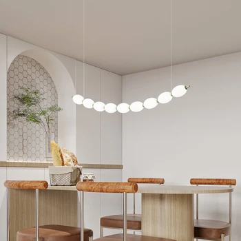 Moderna LED luzes Pingente para sala de jantar mesa de bar lâmpada de casa, decoração, iluminação interior 2023 verde novo, branco, cor de ouro cordão de luzes