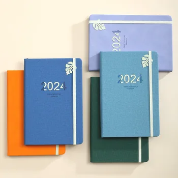 Novo 2024 Notebook Cinta De Elástico Notebook Inglês Agendar Livro Superfície Dura O Bloco De Notas
