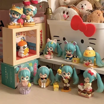 Novo Anime de HATSUNE MIKU Cega Caixa de Brinquedos Kawaii Bonecas Genki Casa Sobremesa Série Misteriosa Figura de Ação do Modelo de Aniversário de Meninas Dom