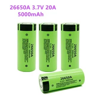Novo de alta capacidade 26650A 3.7 V bateria de 5000mAh 26650 de 20A de alimentação bateria de iões de lítio recarregável para o brinquedo lanterna