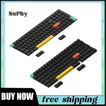 Nuphy Halo65/75/96 Air60/75/96 Keycaps de Baixo Perfil NSA Cereja Material do PC Preto Translúcido Teclado Mecânico Acessório tecla cap