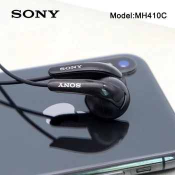 Original Sony MH410C da Em-Orelha Fones de ouvido Super Bass Fones de ouvido com Microfone para XPERIA L36H M4 M5 L1 XZS XA XA1 XA2 Z1 Z2 Z3