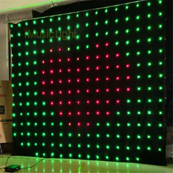 P18 3Mx7M LED Pano de Visão de LED DMX Cortina de Exibição de Vídeo Suave RGB LED Tela Cortina de DJ, Iluminação LED MotionSetLED