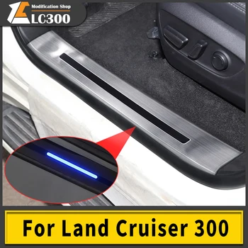 Para Toyota Land Cruiser 300 2021-2023 Modificado Limite de Acessórios Porta do Carro Pedal do Diodo emissor de Luz LC300 J300 Atualizado de Peças de Interior