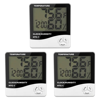 Promoção! 3X de Digitas LCD do Interior para o Exterior do Quarto Eletrônico Medidor da Umidade da Temperatura do Termômetro de Digitas