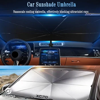 Pára-brisa do carro para proteger do Sol Tampa do Visor para a Volvo XC70 XC 70 Janela Frontal de Proteção solar guarda-Sol Auto-Sol Acessórios