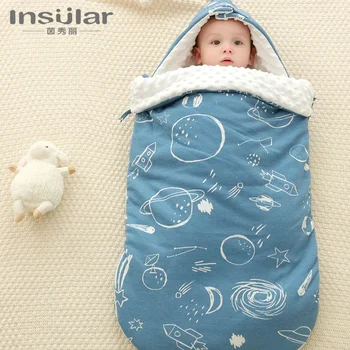 Recém-nascido recém-nascido, Envolto Cobertor Anti-choque Quebra Toalha de Bebê com Capuz Saco de Dormir de Inverno Saco de Dormir de Cobertor