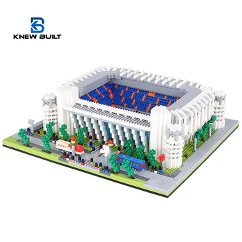 SABIA CONSTRUÍDO Madrid Estilo de Estádio de Futebol do Modelo de Micro Mini Diamond Bloco Kit para Adultos Montar Campo de Futebol de Tijolo Conjunto Brinquedo Quebra-cabeça