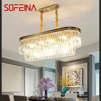SOFEINA Candelabro de Ouro de Luxo Oval luminária Pós-moderno DIODO emissor de luz para a Casa de estar Sala de Jantar