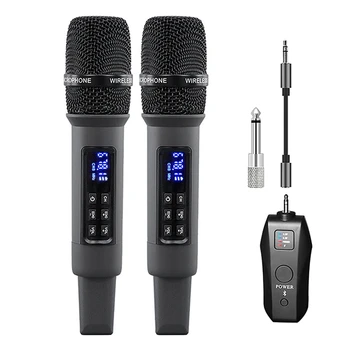 Sem Fio UHF de Mão de Karaoke Sistema de Microfone Receptor de Bluetooth Desempenho Profissional Casa de Reverb de Alta E Baixa Baixo