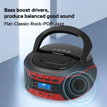 Sem fio Portáteis de CD, Máquina de Walkman Bluetooth Disco de alto-Falante Estéreo Rádio FM MP3 USB, Leitor de Aprendizagem de Música Fetal Educação de Áudio