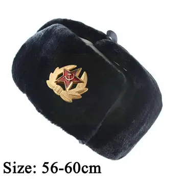 Soviética Emblema do Chapéu ao ar livre Frio-a prova Nordeste Espessamento Plus Algodão Homens de Inverno E Mulheres Quentes de Veludo Ciclismo Ouvido Prote W6e2