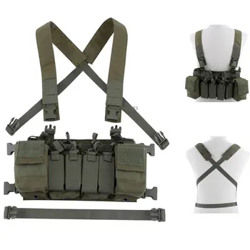 Táticas Militares Colete Homens de Combate do Caça de Tiro Coletes com 5.56 9MM Mag Bolsas de Treinamento do Exército Wearable Colete de Proteção