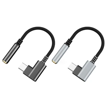 USB C ao de 3,5 mm do Fone de ouvido Feminino Conversor sem Perder Qualidade de Som-Cabo de Áudio Adaptador de 3,94 pol Longo Fio